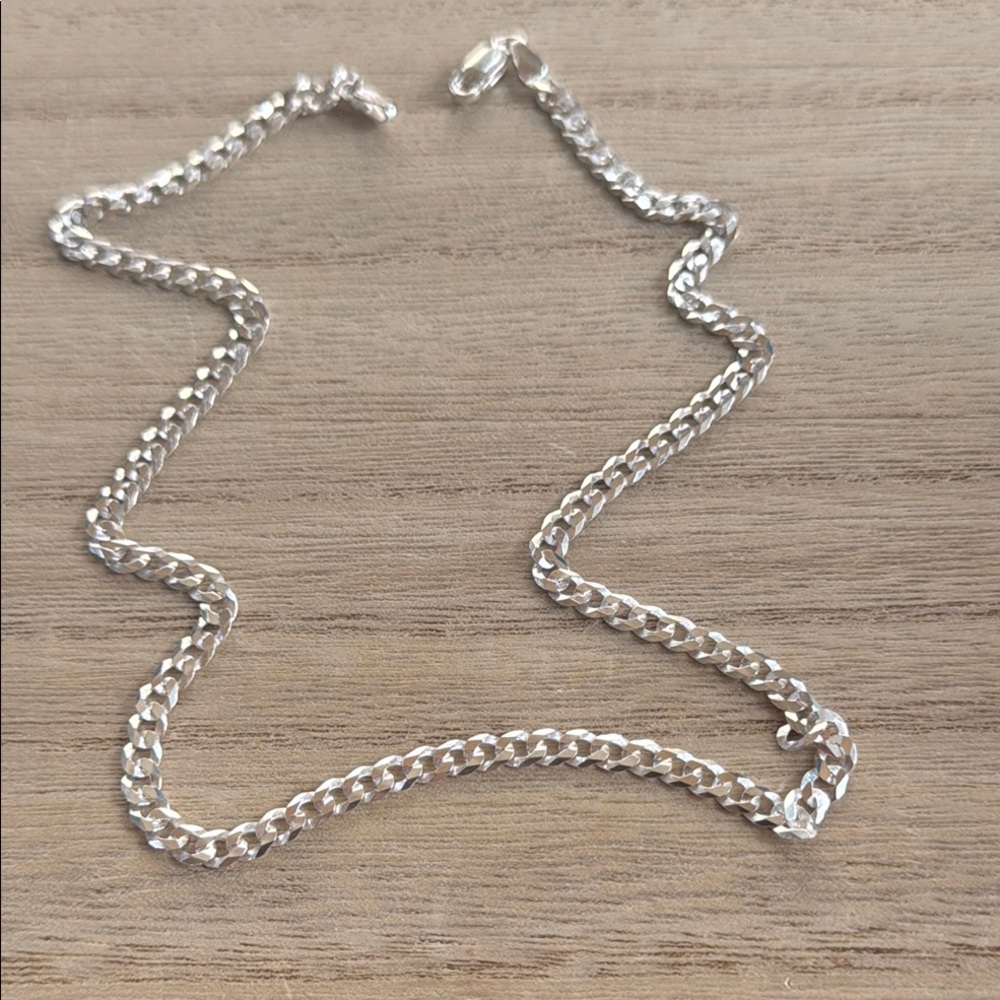 .925 Sterling Silver 16” Italian Cuban Link